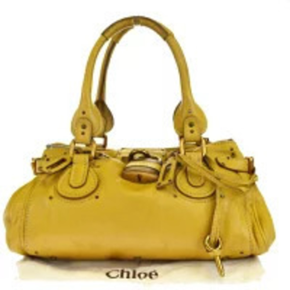 Chloe Paddington Shoulder Bag Handbag Ochre Leather Padlock